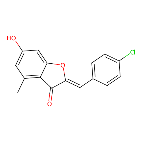 2-[(4-Chlorophenyl)methylene]-6-hydroxy-4-methylbenzo[b]furan-3-one structure
