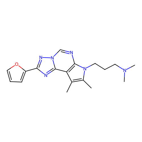 C18H22N6O structure