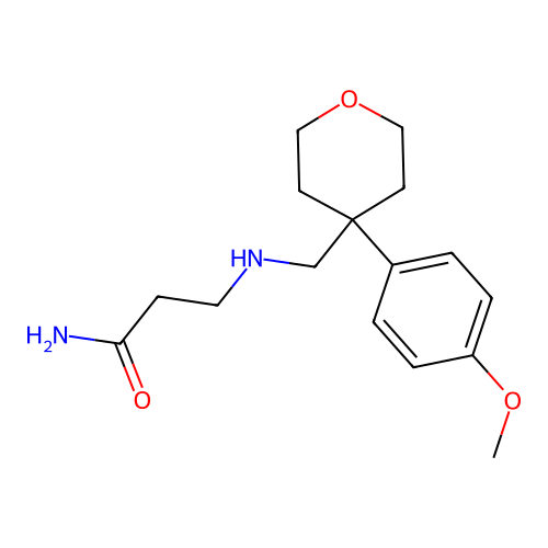 3-[[4-(4-Methoxyphenyl)oxan-4-yl]methylamino]propanamide structure