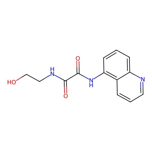 N-(2-hydroxyethyl)-N'-(quinolin-5-yl)ethanediamide structure