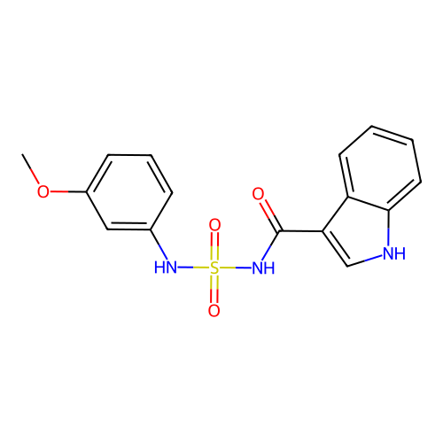 N-[(3-methoxyphenyl)sulfamoyl]-1H-indole-3-carboxamide structure