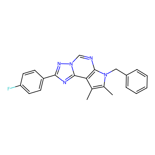 C22H18FN5 structure