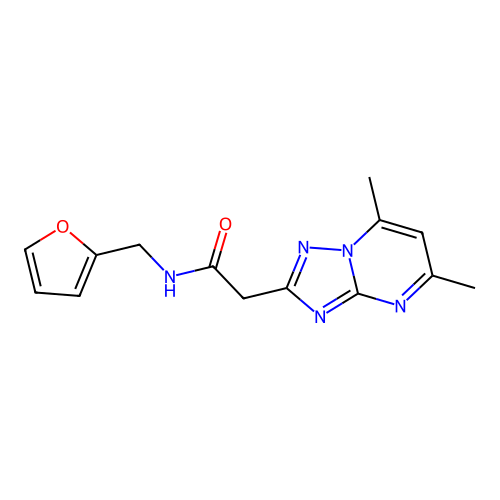 2-(5,7-dimethyl-[1,2,4]triazolo[1,5-a]pyrimidin-2-yl)-N-(furan-2-ylmethyl)acetamide structure