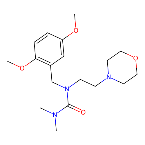 1-(2,5-Dimethoxybenzyl)-3,3-dimethyl-1-(2-morpholinoethyl)urea structure