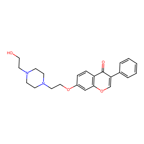7-[2-[4-(2-Hydroxyethyl)piperazin-1-yl]ethoxy]-3-phenylchromen-4-one structure