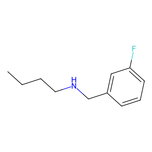 Benzenemethanamine, N-butyl-3-fluoro- structure
