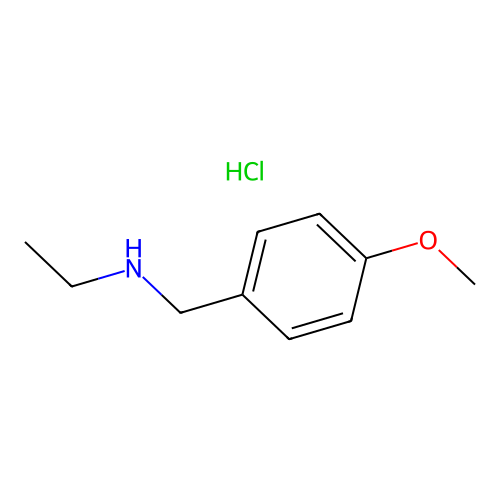Ethyl((4-methoxyphenyl)methyl)amine hydrochloride structure