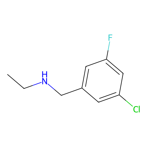 Benzenemethanamine, 3-chloro-N-ethyl-5-fluoro- structure