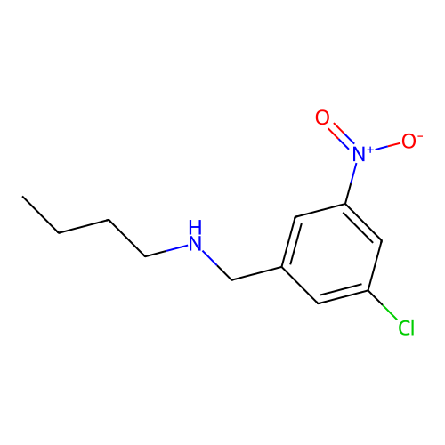 Benzenemethanamine, N-butyl-3-chloro-5-nitro- structure