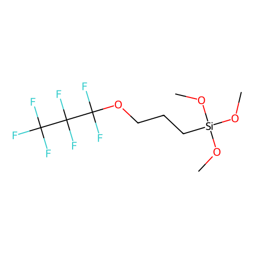 [3-(Heptafluoropropoxy)propyl](trimethoxy)silane structure