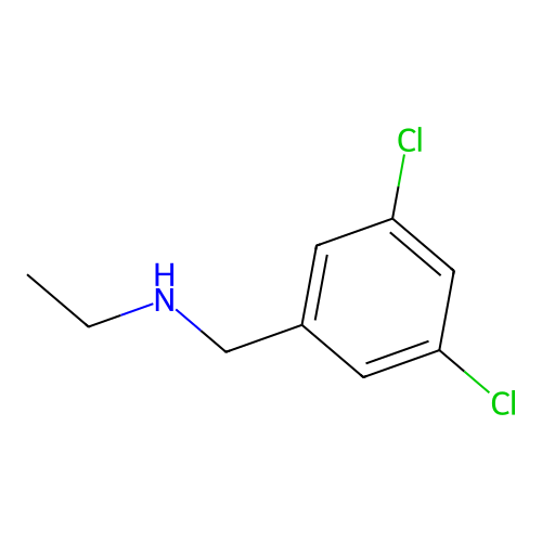 Benzenemethanamine, 3,5-dichloro-N-ethyl- structure