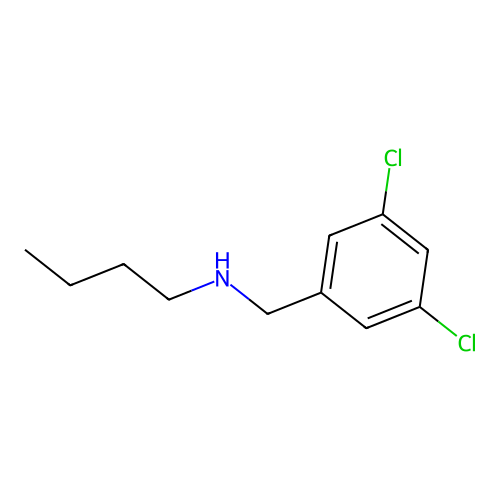 Benzenemethanamine, N-butyl-3,5-dichloro- structure