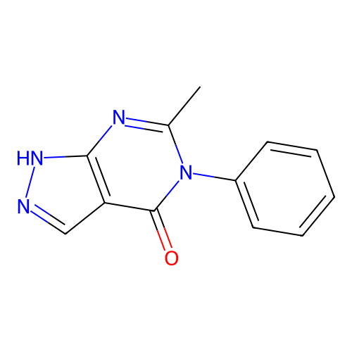 6-methyl-5-phenyl-1H-pyrazolo[5,4-d]pyrimidin-4-one structure