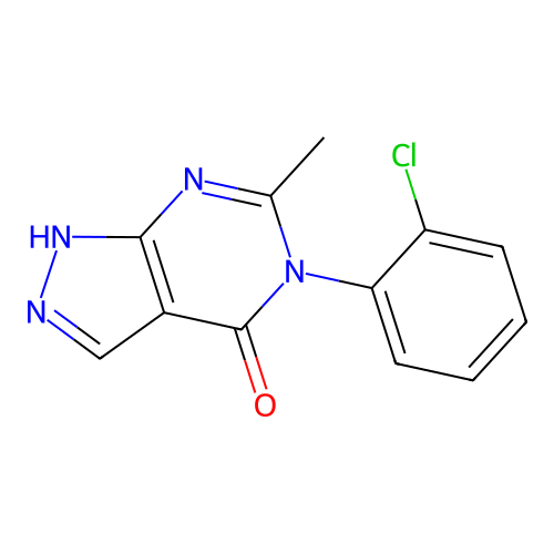 5-(2-chlorophenyl)-6-methyl-1H-pyrazolo[5,4-d]pyrimidin-4-one structure