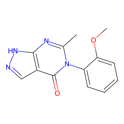 5-(2-methoxyphenyl)-6-methyl-1H-pyrazolo[5,4-d]pyrimidin-4-one structure