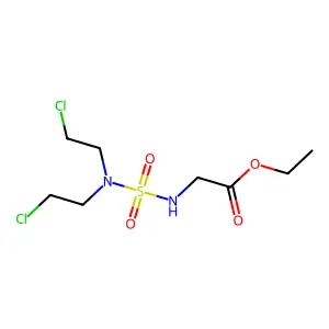 Glycine, N-(N,N-bis(2-chloroethyl)sulfamoyl)-, ethyl ester structure