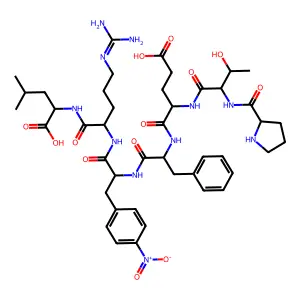 Prolyl-threonyl-glutamyl-phenylalanyl-4-nitrophenylalanyl-arginyl-leucine structure