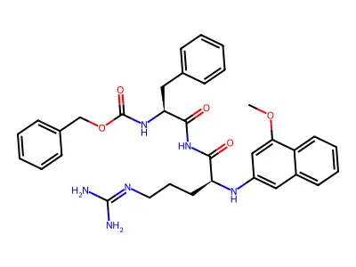 alpha-N-Benzyloxycarbonyl-phenylalanyl-arginyl-4-methoxy-beta-naphthylamide structure