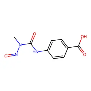 4-(((Methylnitrosoamino)carbonyl)amino)benzoic acid structure