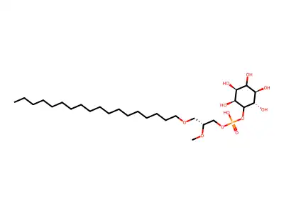 myo-Inositol, 1-(2-methoxy-3-(octadecyloxy)propyl hydrogen phosphate) structure