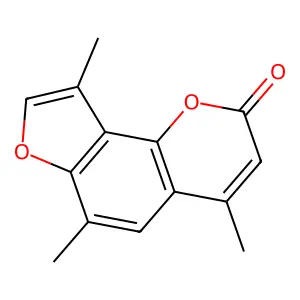 4,6,9-Trimethyl-2H-furo(2,3-h)-1-benzopyran-2-one structure