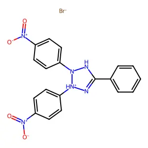 2,3-Di-(4-nitrophenyl)-5-phenyl-2H-tetrazolium structure