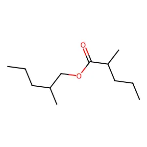 Pentanoic acid, 2-methyl-, 2-methylpentyl ester structure