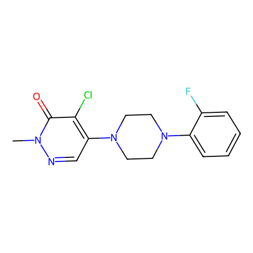 4-chloro-5-(4-(2-fluorophenyl)piperazin-1-yl)-2-methylpyridazin-3(2H)-one structure