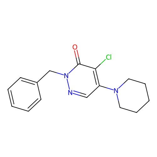 2-benzyl-4-chloro-5-(piperidin-1-yl)pyridazin-3(2H)-one structure