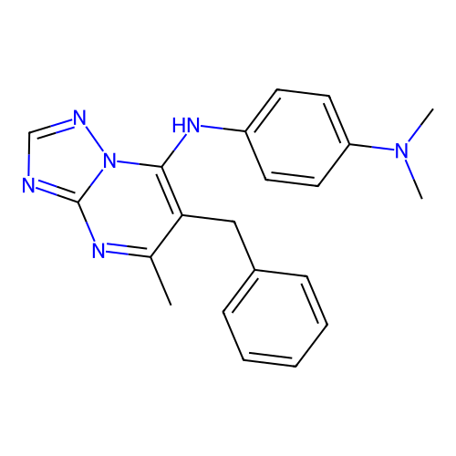 1-N-(6-benzyl-5-methyl-[1,2,4]triazolo[1,5-a]pyrimidin-7-yl)-4-N,4-N-dimethylbenzene-1,4-diamine structure