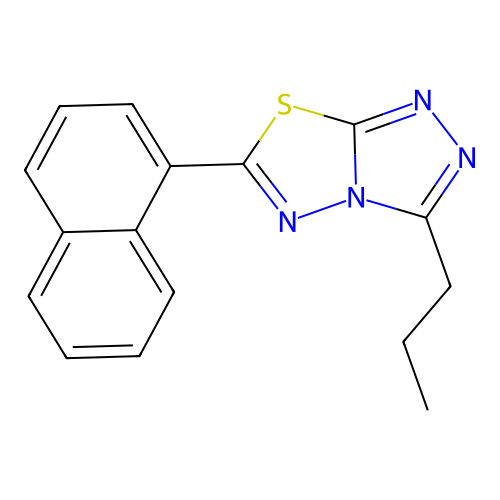 6-(1-Naphthyl)-3-propyl[1,2,4]triazolo[3,4-b][1,3,4]thiadiazole structure