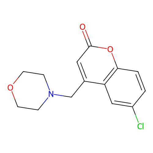 6-Chloro-4-(morpholin-4-ylmethyl)chromen-2-one structure