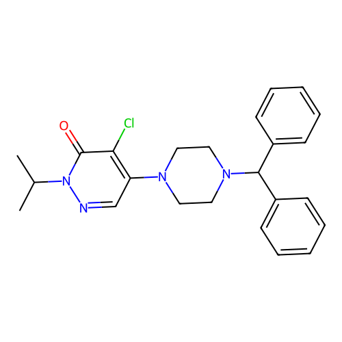5-(4-benzhydrylpiperazin-1-yl)-4-chloro-2-isopropylpyridazin-3(2H)-one structure
