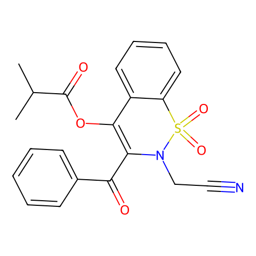 [3-benzoyl-2-(cyanomethyl)-1,1-dioxo-1 structure
