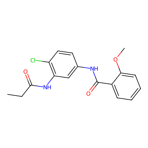 N-[4-chloro-3-(propanoylamino)phenyl]-2-methoxybenzamide structure