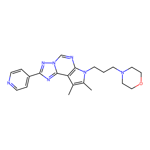 C21H25N7O structure