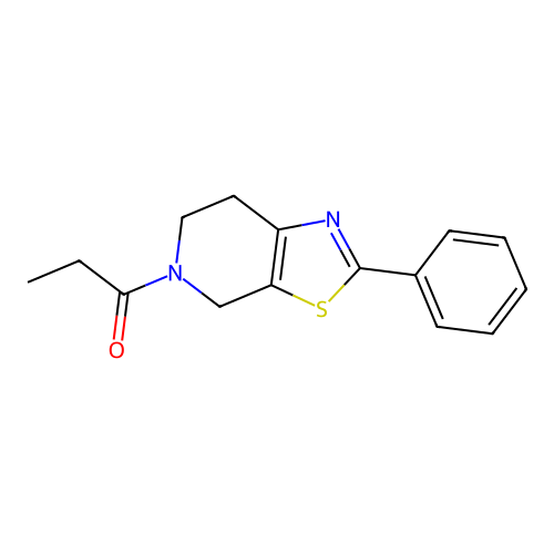 1-(2-phenyl-6,7-dihydro-4H-[1,3]thiazolo[5,4-c]pyridin-5-yl)propan-1-one structure