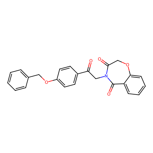 4-(2-(4-(benzyloxy)phenyl)-2-oxoethyl)benzo[f][1,4]oxazepine-3,5(2H,4H)-dione structure