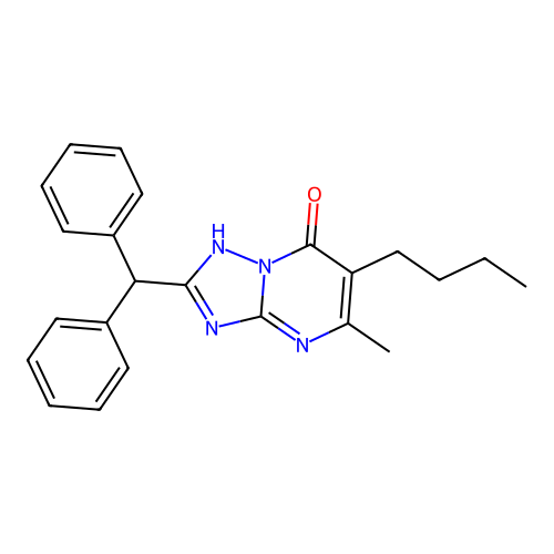 6-Butyl-2-(diphenylmethyl)-5-methyl[1,2,4]triazolo[1,5-a]pyrimidin-7-ol structure