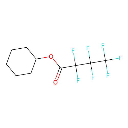 Heptafluorobutyric acid, cyclohexyl ester structure
