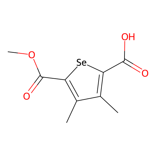 5-(Methoxycarbonyl)-3,4-dimethylselenophene-2-carboxylic acid structure