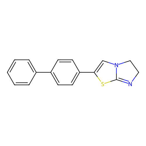 2-(4-Phenylphenyl)-5,6-dihydroimidazo[2,1-b][1,3]thiazole structure