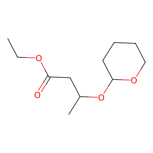 Ethyl 3-(tetrahydro-2H-pyran-2-yloxy)butanoate structure