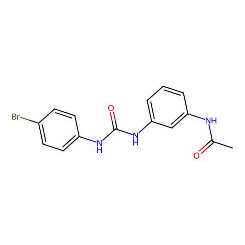N-[3-[(4-bromophenyl)carbamoylamino]phenyl]acetamide structure