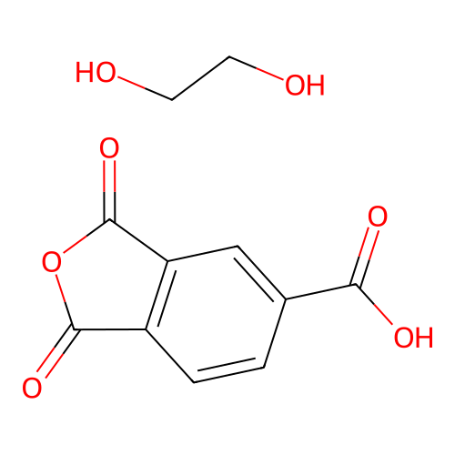 1,3-Dioxo-1,3-dihydro-2-benzofuran-5-carboxylic acid--ethane-1,2-diol (1/1) structure