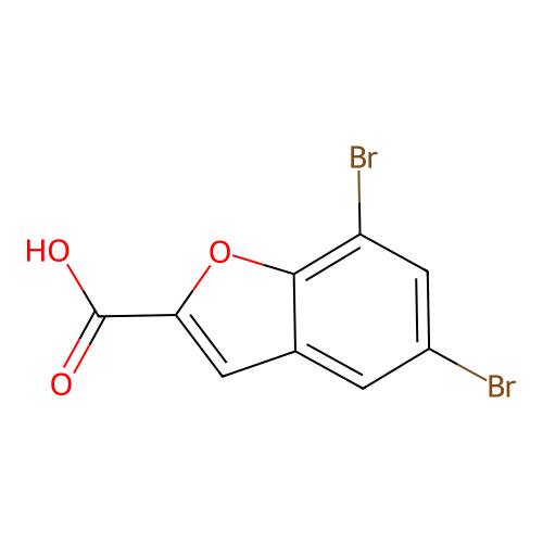 5,7-Dibromo-benzofuran-2-carboxylic acid structure