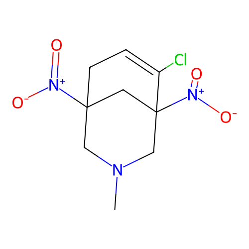 6-Chloro-3-methyl-1,5-dinitro-3-azabicyclo[3.3.1]non-6-ene structure