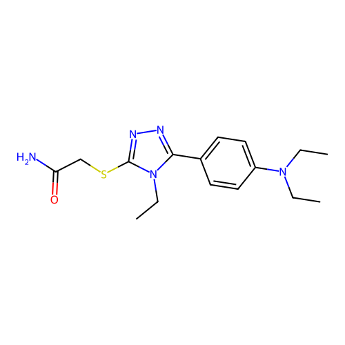 2-[[5-[4-(Diethylamino)phenyl]-4-ethyl-1,2,4-triazol-3-yl]sulfanyl]acetamide structure