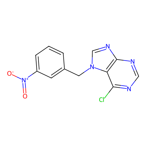 6-Chloro-7-(3-nitrobenzyl)-7h-purine structure