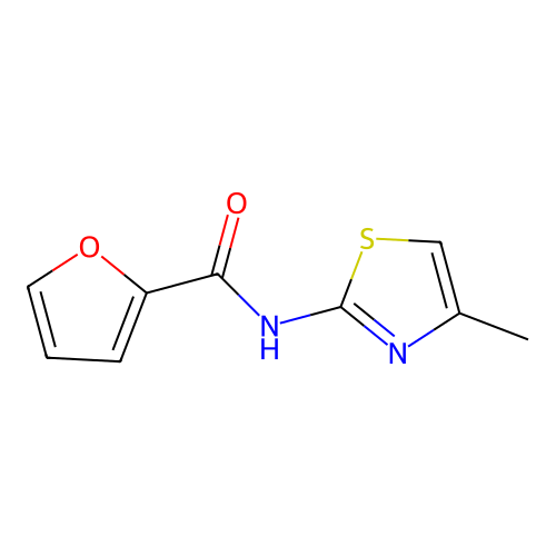 N-(4-methyl-1,3-thiazol-2-yl)furan-2-carboxamide structure